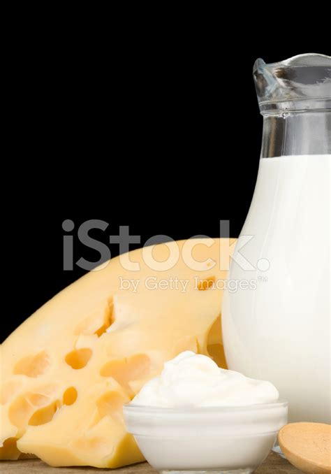 Milk Products Cheese Isolated On Black Stock Photo | Royalty-Free | FreeImages