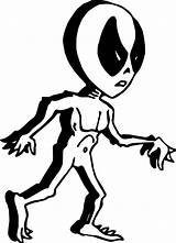 Cartoon Alien Coloring Page  Wecoloringpagecom sketch template