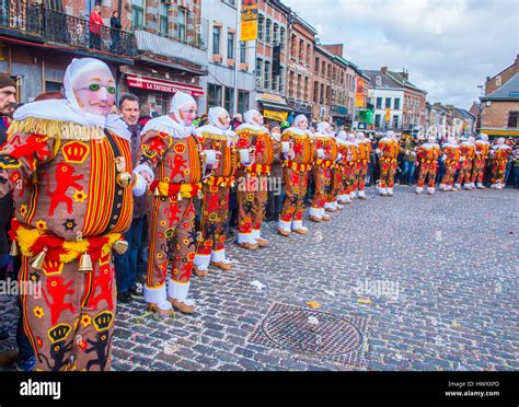 Participants in the Binche Carnival in Binche, Belgium Stock Photo - Alamy