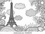 Paris Cafe Coloring Pages sketch template