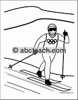 Coloring Page Cross Country Skiing  Winter Olympic Sport sketch template