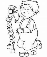 Leo Playing Blocks Coloring Page  Free Printable Pages sketch template