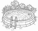 Free Pool coloring Pages – Coloring Corner sketch template