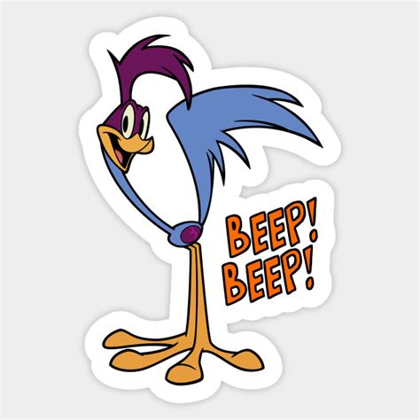 beep beep roadrunner color car sticker - Pro Sport Stickers