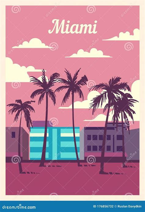 Miami City Skyline Silhouettes Set Cartoon Vector | CartoonDealer.com #38456005