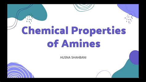 Chemical Properties of Amines - YouTube