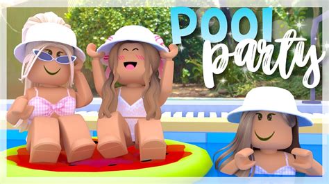 Bestie's Pool Party | Roblox Bloxburg Roleplay - YouTube