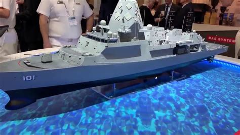 Model of Australian Navy's first type 26 frigate HMAS Hunter (F101) - YouTube