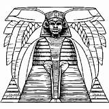 Great Sphinx Of Giza Coloring Page · Creative Fabrica sketch template