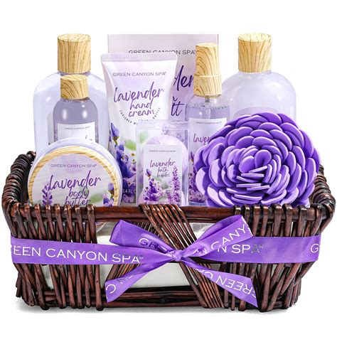 Buy Green Canyon Spa Lavender Spa Gift Baskets for Women, Birthday Mother's Day Gift Ideas 10 ...