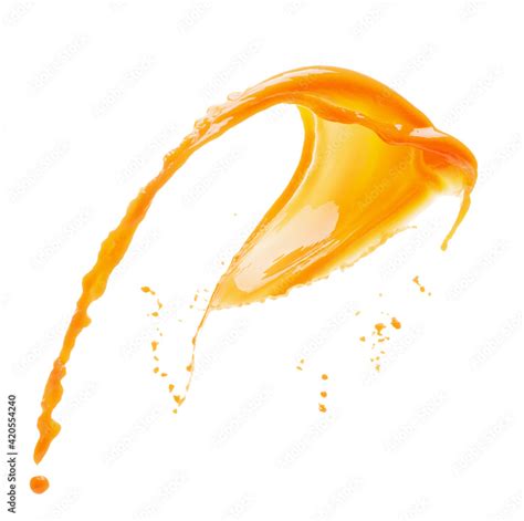 yellow paint splash isolated on a white background Stock Photo | Adobe ...