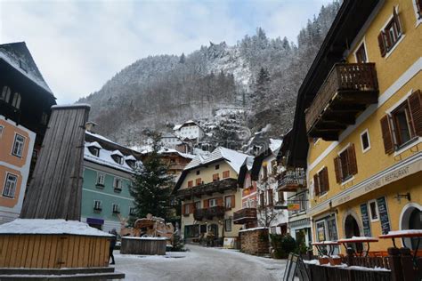 Hallstatt, Austria. Winter View. Editorial Photography - Image of ...