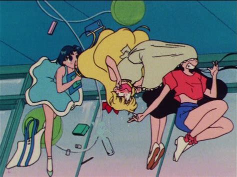 Sailor Moon R episode 64 – Rei with her head up Minako’s skirt | Sailor ...