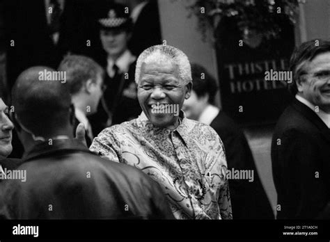 NELSON MANDELA, EUROPEAN COUNCIL MEETING, CARDIFF, 1998: The South African President Nelson ...