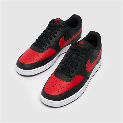 Mens Black & Red Nike Court Vision Low Trainers | schuh