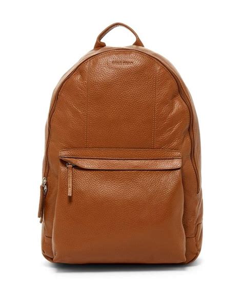 Cole haan Pebble Leather Backpack in Brown | Lyst