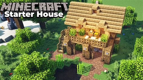 Minecraft Oak Survival Starter House Tutorial : How to Build in Minecraft - YouTube