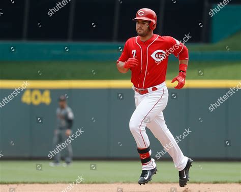 Cincinnati Reds Eugenio Suarez Runs Bases Editorial Stock Photo - Stock ...