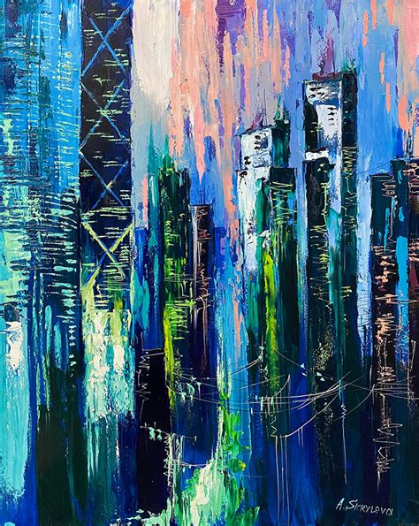 Neon City - Anastasiya Skryleva, Abstract Landscape Artist | Art Leaders Gallery and Custom Framing