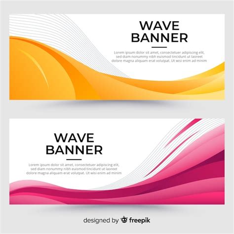 Premium Vector | Abstract waves banners