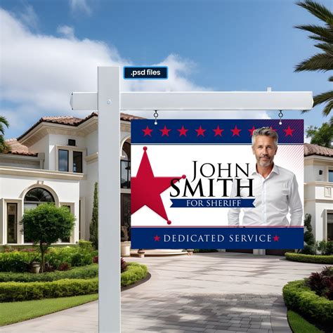 Election Yard Sign Template, Custom Sign, 2024 Election, 24x18 Sign, for Sheriff Sign, Outdoor ...