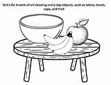Still Life Coloring Page By Edventures In Art  TPT sketch template