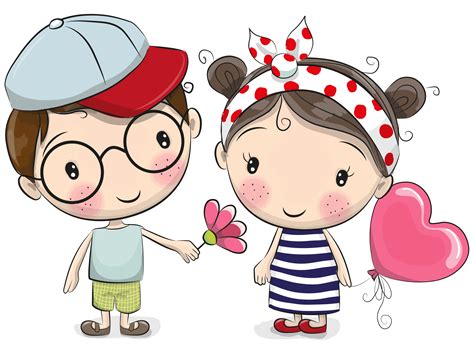 Love Doodles, Simple Doodles, Boy And Girl Cartoon, Girls Cartoon Art, Valentines Watercolor ...