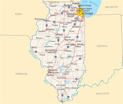 Illinois Reference Map • Mapsof.net