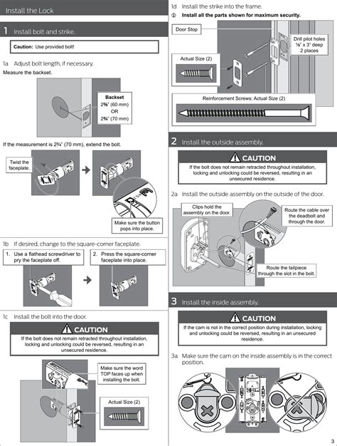 Schlage Deadbolt Instructions | Bruin Blog