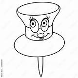 Paper Pin Pushpin Drawing pin Thumbtack Coloring Page Colouring  sketch template
