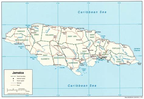 Jamaica Road Map, Free Jamaican Road Maps Online inside Free Printable ...