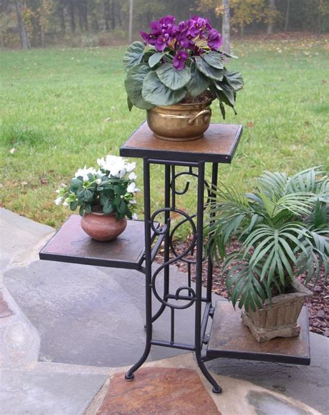 3 Tier Plant Stand with Slate Top - 4D Concepts - 601608 - Indoor Plant Stands | Plant stand ...