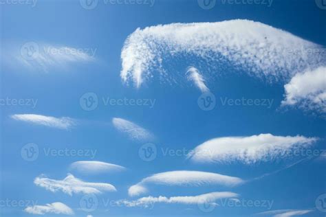 Strangely shaped white clouds in the blue sky on a clear day during winter in Thailand. 36603384 ...