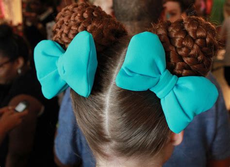 Minnie Mouse-Inspired Braided Hair Buns