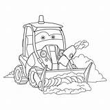 Snow Plow Tractor Coloring Page For Kids  Etsy sketch template