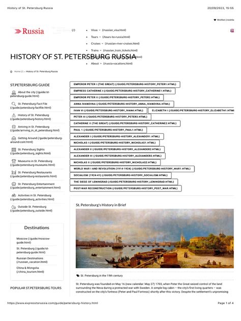 History of St. Petersburg Russia | PDF