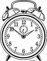 Free Old Clock Alarm Coloring Page  Wecoloringpagecom sketch template