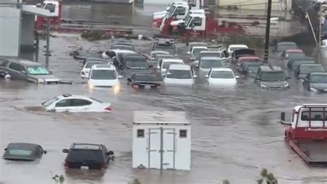 Flash flooding sparks emergency in San Diego after four inches of rain in six hours