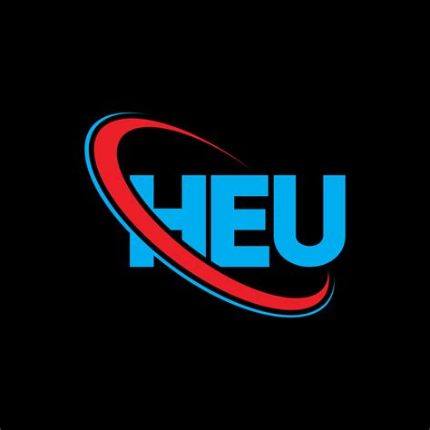 HEU logo. HEU letter. HEU letter logo design. Initials HEU logo linked ...