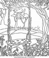 970 Tree Swing Coloring Page Images Stock Photos 3D Objects  sketch template