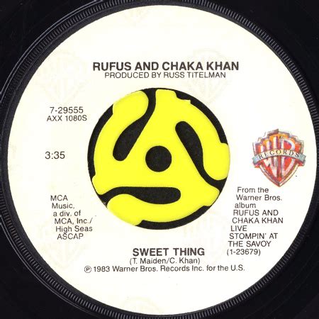 RUFUS AND CHAKA KHAN / AIN'T NOBODY b/w SWEET THING (LIVE) (45's ...