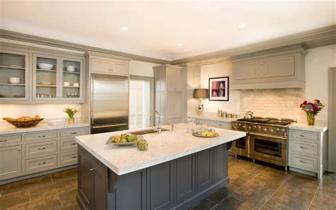gray and cream kitchen - Google Search | Cream colored kitchen cabinets ...