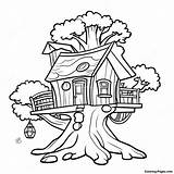 Enchanted Treehouse Coloring Page  Pagescom sketch template