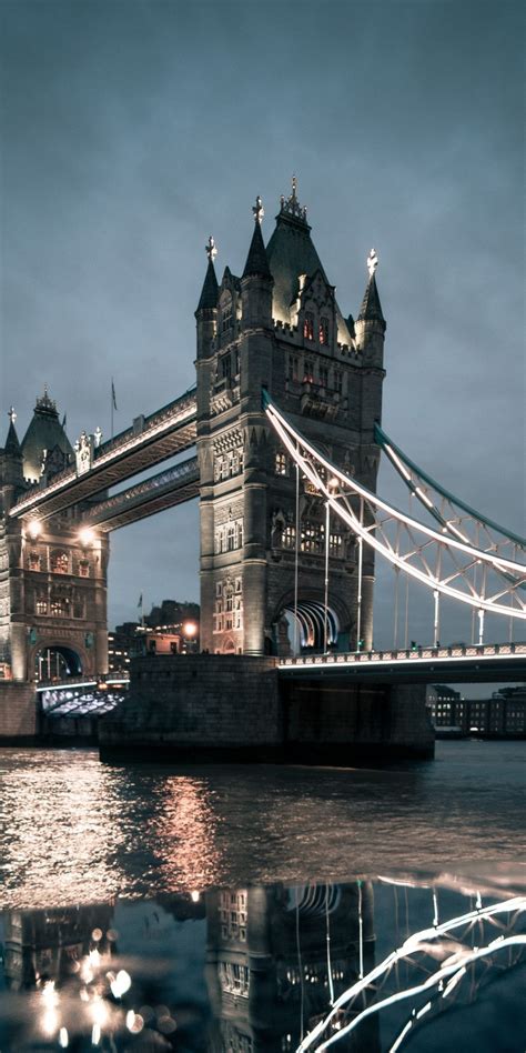 London, Tower Bridge, night, city, 1080x2160 wallpaper | London ...