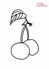 Cherries Guindas Colorare Ciliegie Ausmalbilder Kirschen Picker  sketch template