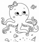 Octopus Printable Coloring Pages sketch template