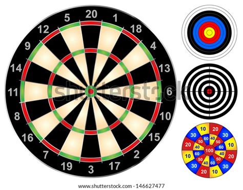 Dart Board Other Target Games Vector Stock Vector (Royalty Free) 146627477