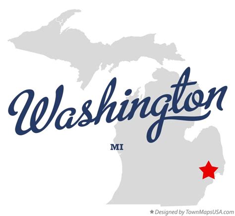 Map of Washington, Macomb County, MI, Michigan