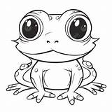 Cute Frog Coloring Page sketch template