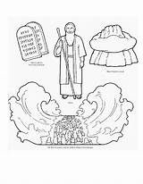 Moses Parting The Red Sea Coloring Page  Home sketch template
